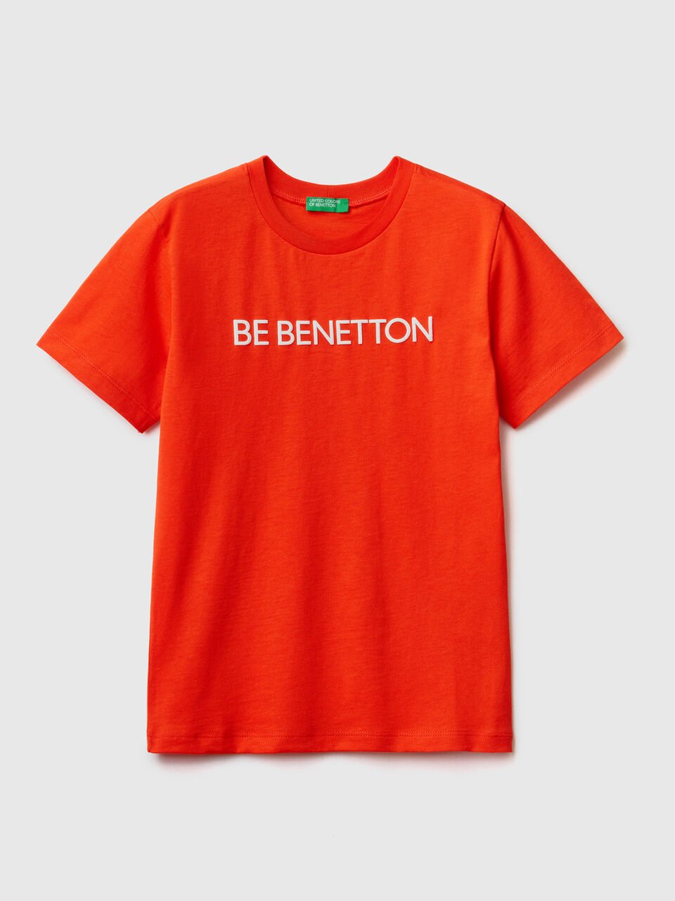 benetton united colors T-shirt 100% cotone bio con logo nuova collezione benetton